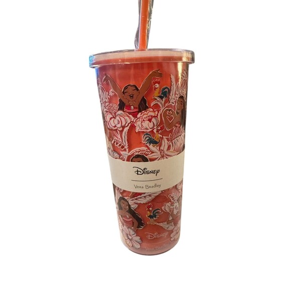 VERA BRADLEY DISNEY TUMBLER W/STRAW:NWT Moana - Picture 2 of 6
